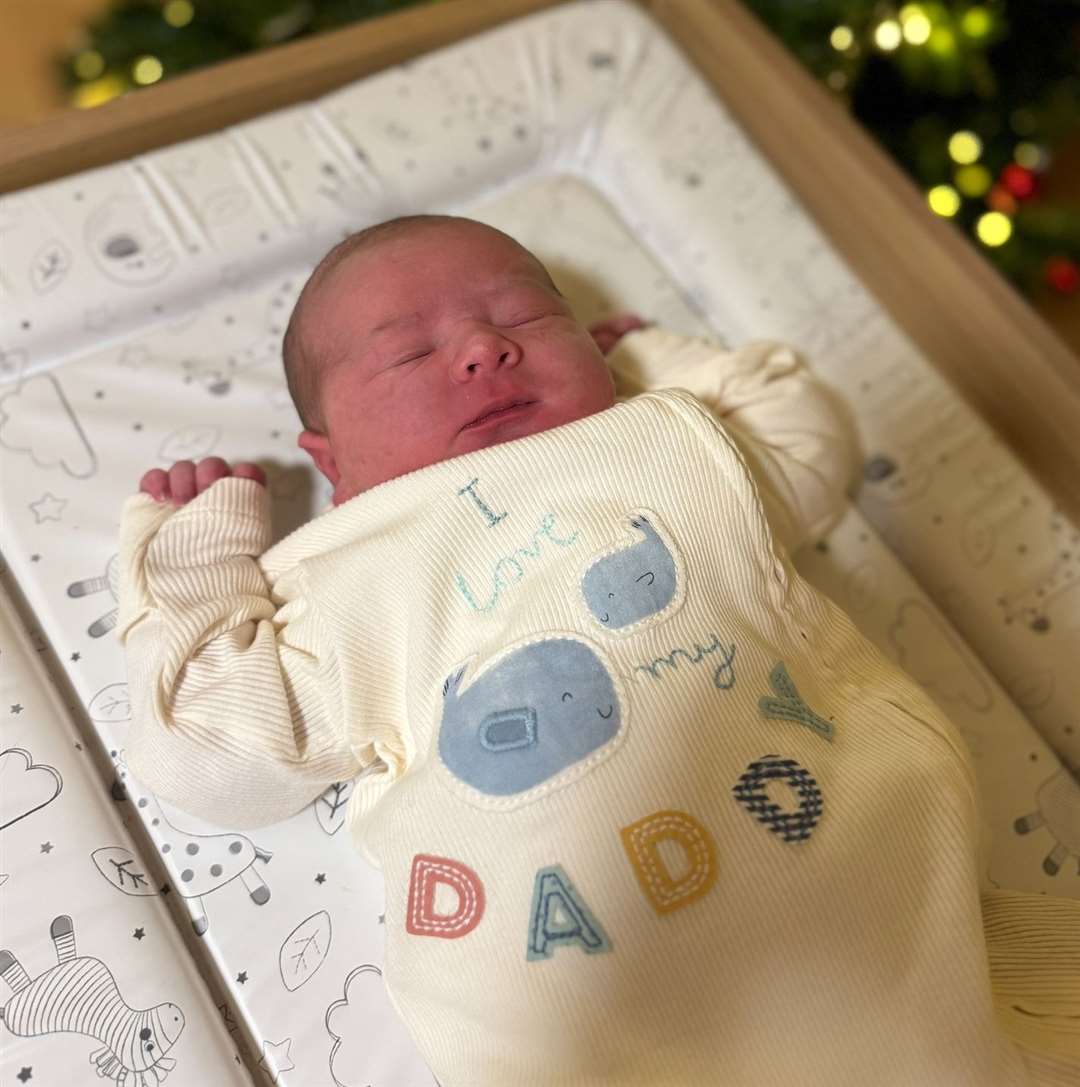 Alfie Terry was born on Christmas Day at Medway Maritime Hospital