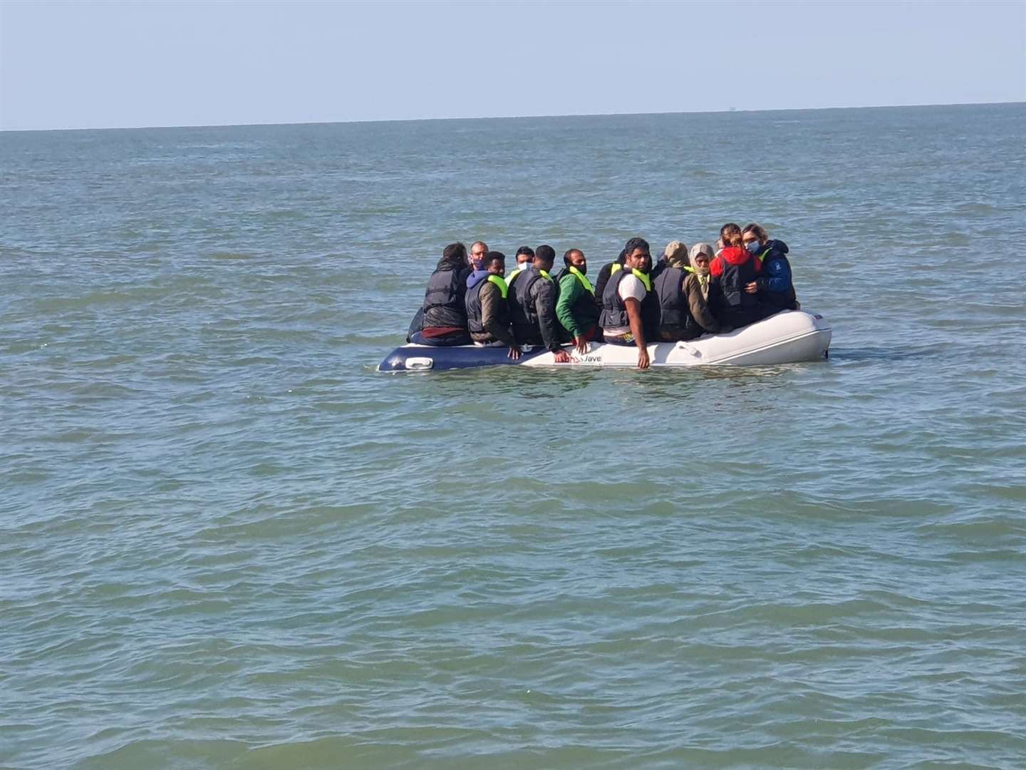 More than 300 migrants were stopped at sea by the French and British. Library image