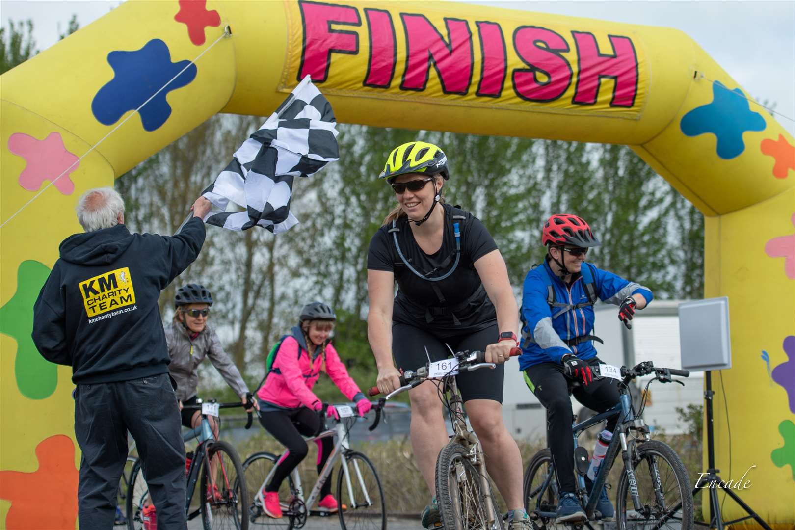 The KM Big Bike Ride attracted 350 cyclists from across Kent and Medway including Sarah Slowe (front) from Canterbury Housing Advice Centre. Photograph by Encade Photography.