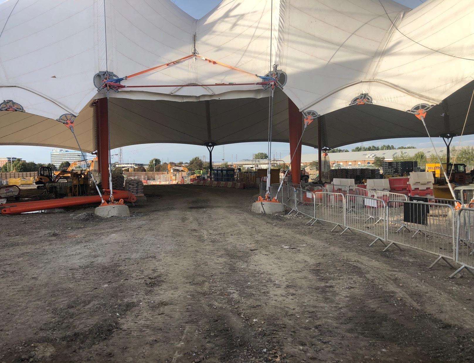 The food court has been removed. Picture: Steve Salter