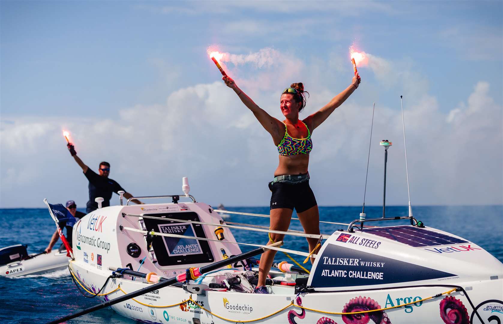 Jasmine Harrison arriving in Antigua (Atlantic Campaigns/Penny Bird/PA)