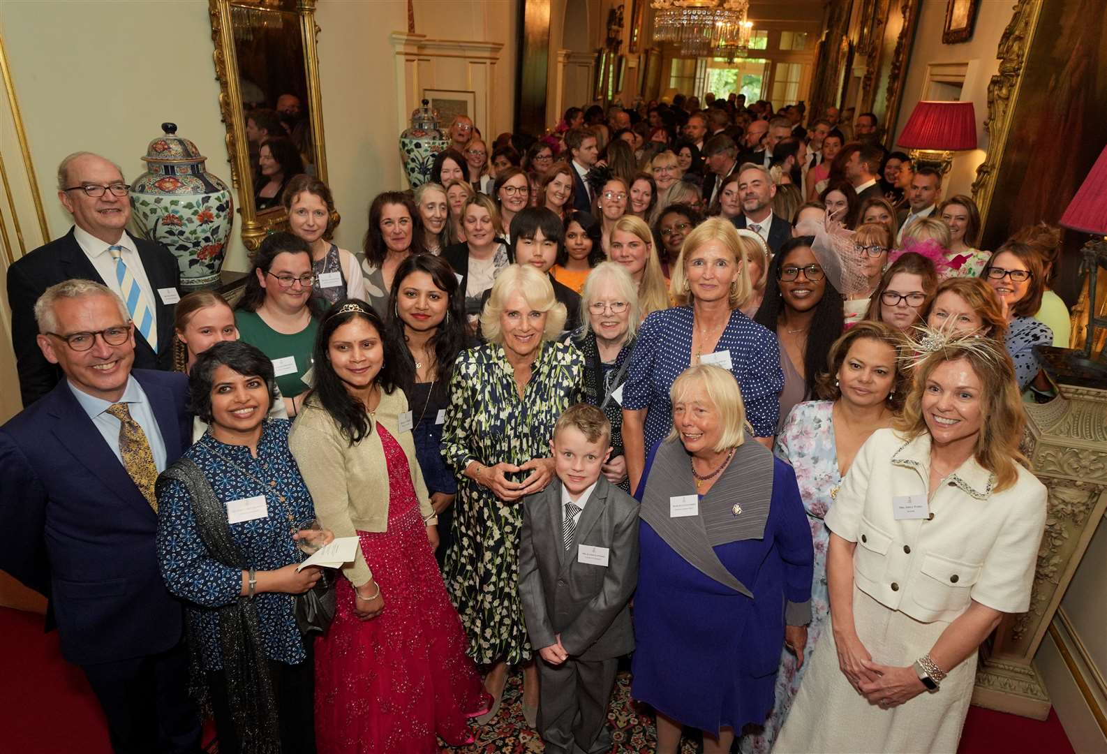 The Queen hosted community volunteers and authors at Clarence House in central London (Yui Mok/PA)