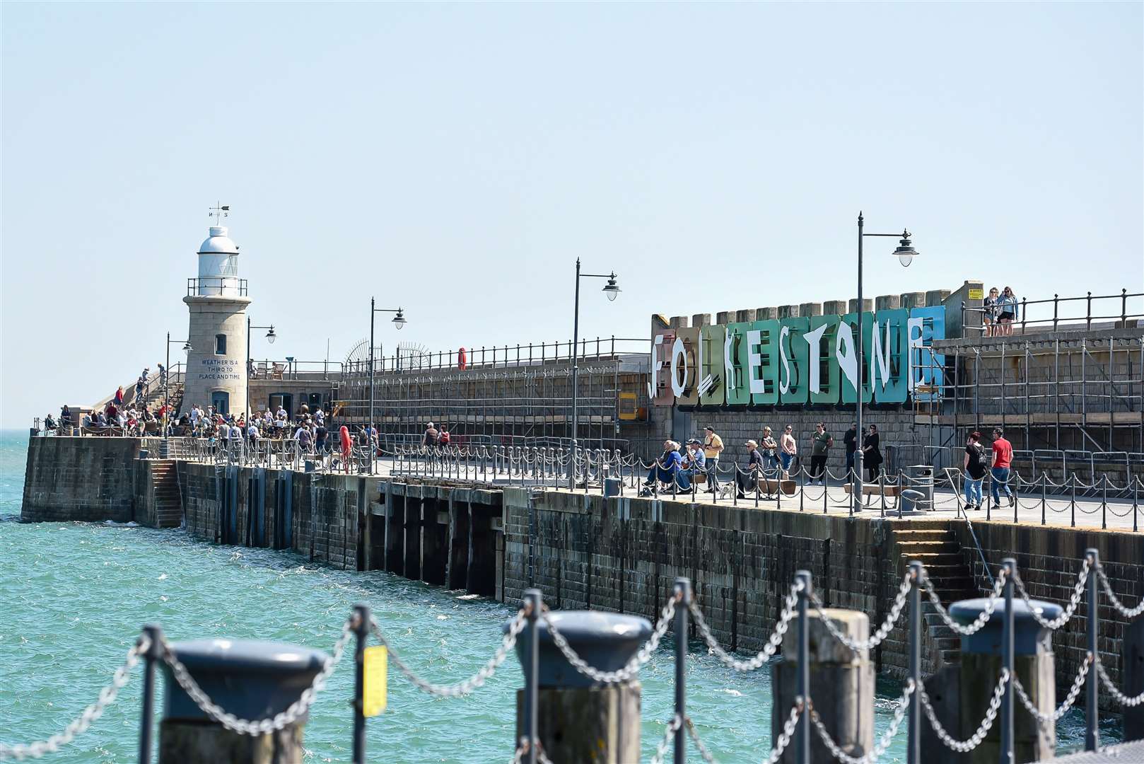 Folkestone Harbour Arm is home to food and drink vendors, a bar, golf and cinema