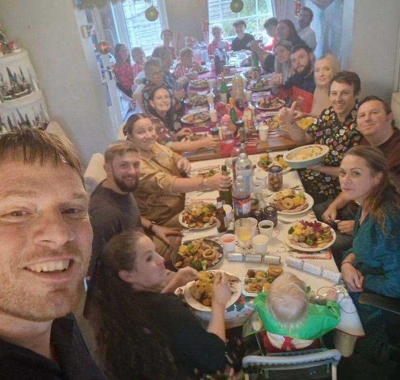 Everyone usually sits around one long table for dinner on the big day. Picture: Nichole Marney-Green