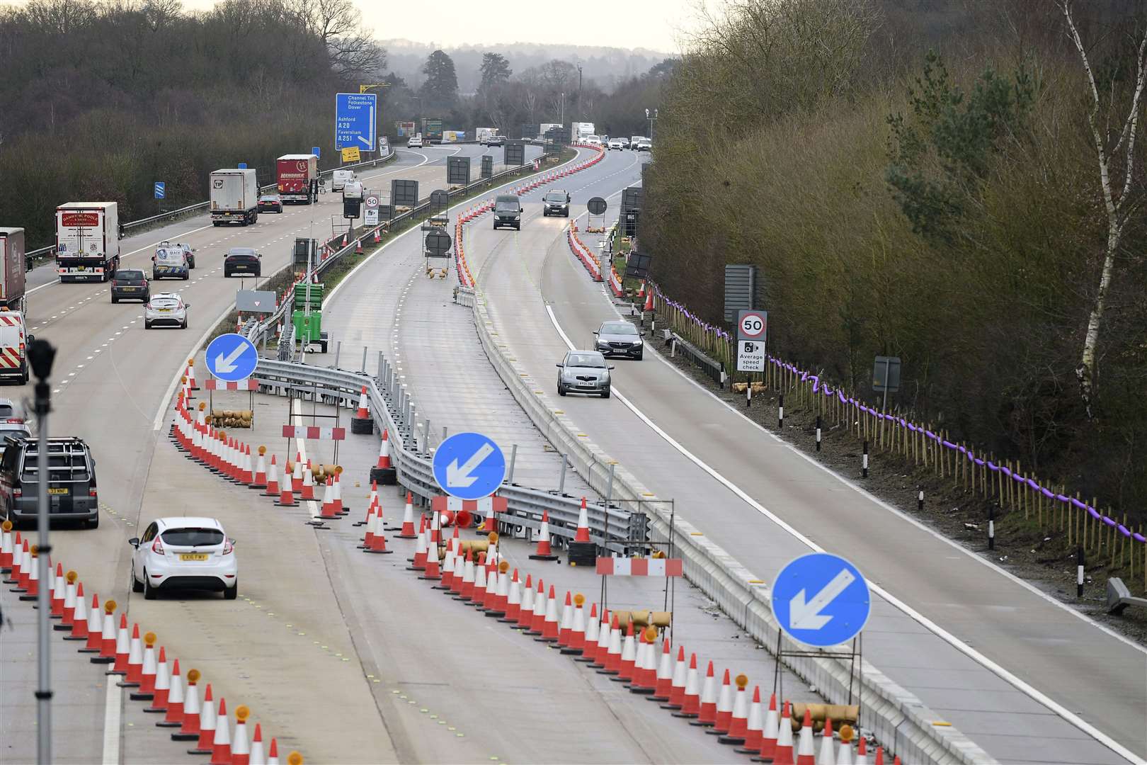 Operation Brock on the M20 at Junction 9 earlier this year Picture: Barry Goodwin