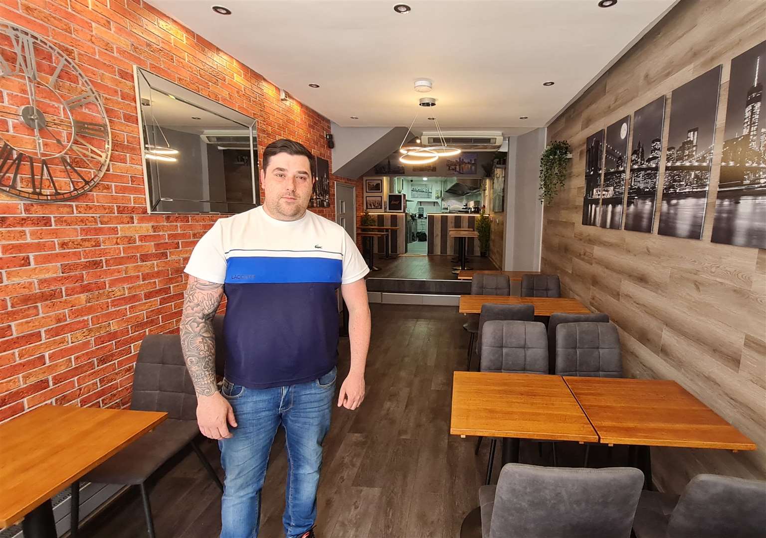 Will Mitchell in his new American diner T.L.C in Harbour Street, Ramsgate