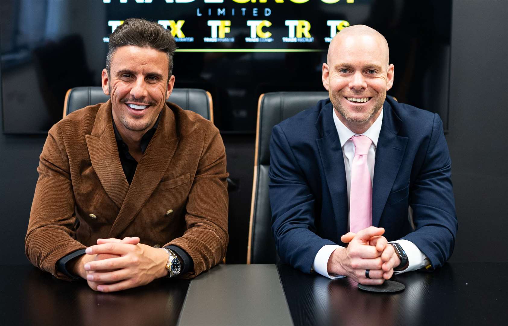 Winner of the The Apprentice in 2015 - Joseph Valente, left - and Maidstone plumber-turned-business coach Paul Selman