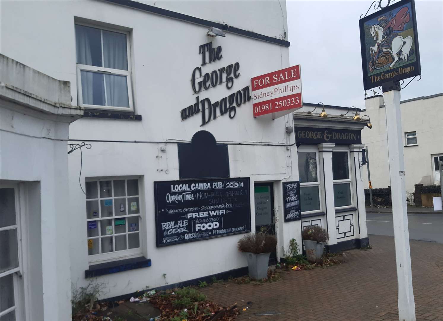 The George and Dragon Pub in Swanscombe is back up for sale