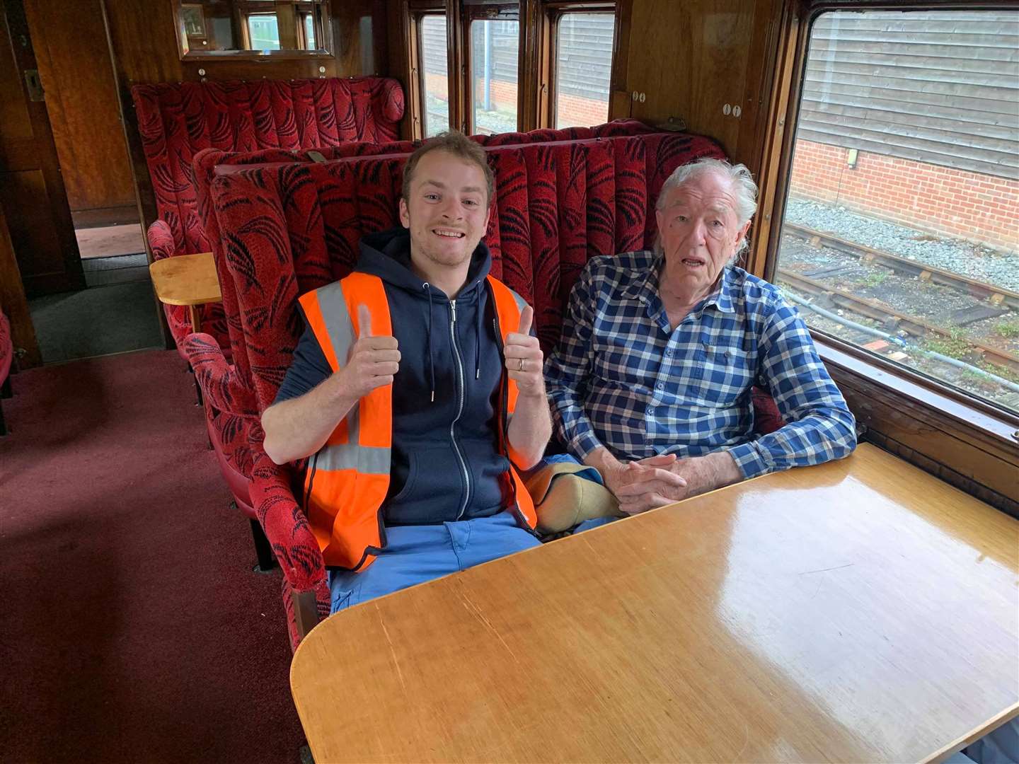Michael Gambon was spotted on the Kent & East Sussex Railway by a fan in 2019