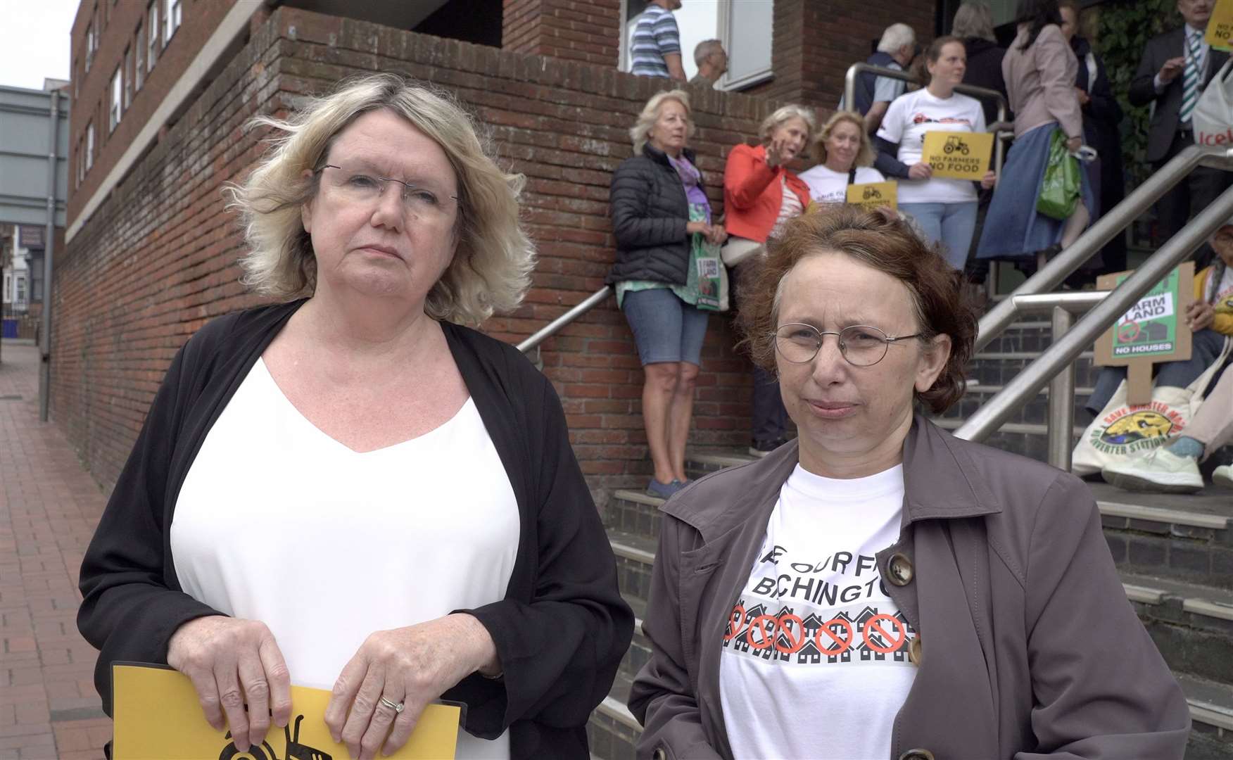 Birchington locals Vicki Holloway (left) and Karrie McIntosh attended to protest against the plans