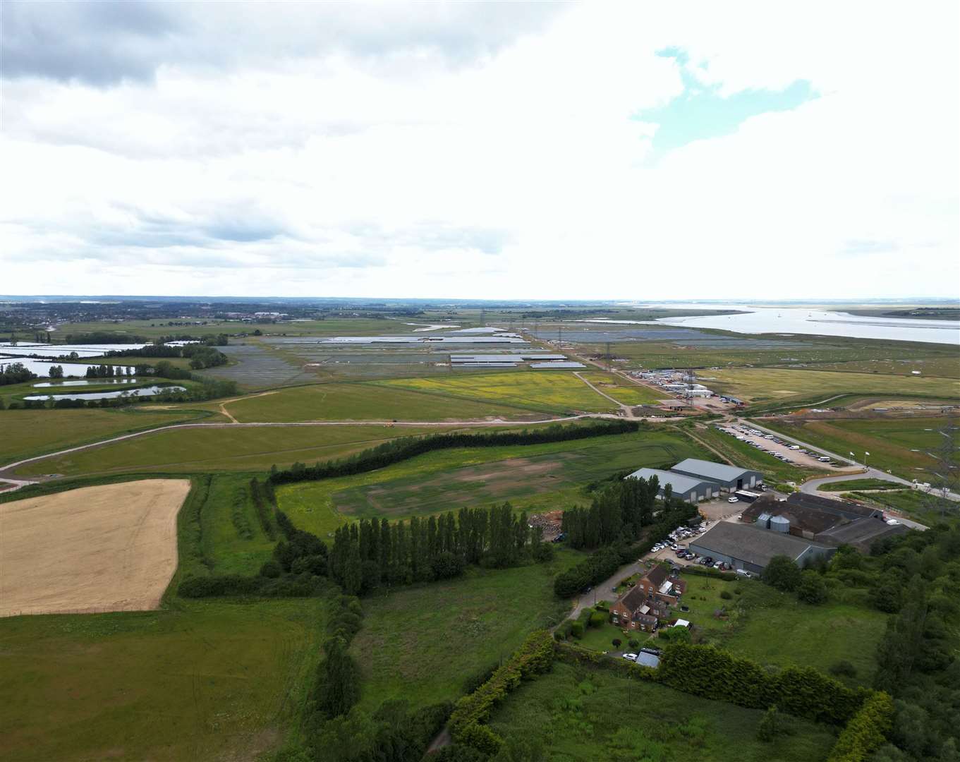 The ongoing work at the Cleve Hill site.Picture: Barry Goodwin