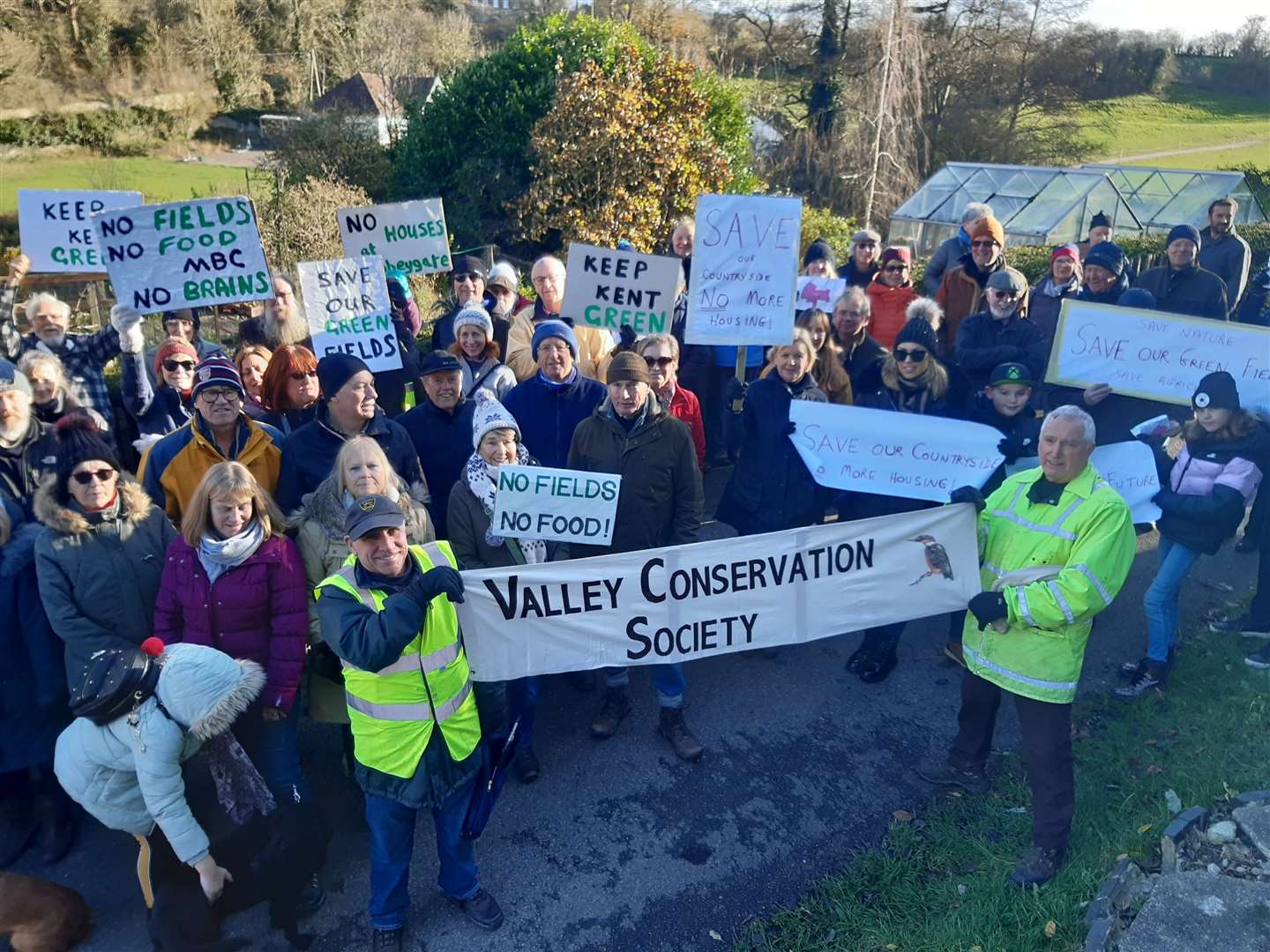 Members of the Valley Conservation Society joined the Day of Action to Save Kent's Green Spaces