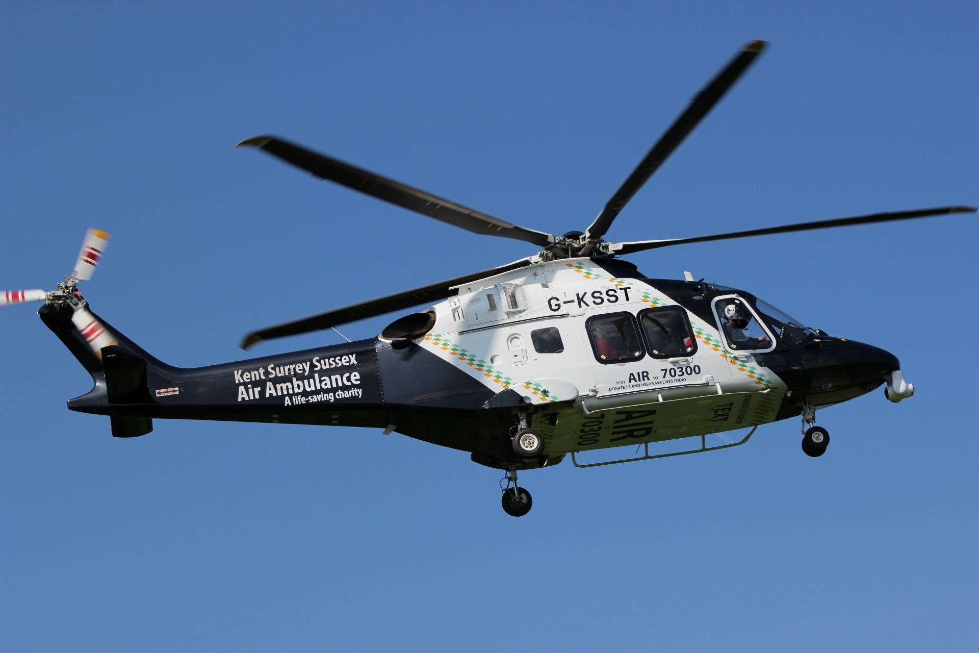 Kent Air Ambulance emergency helicopter. File photo