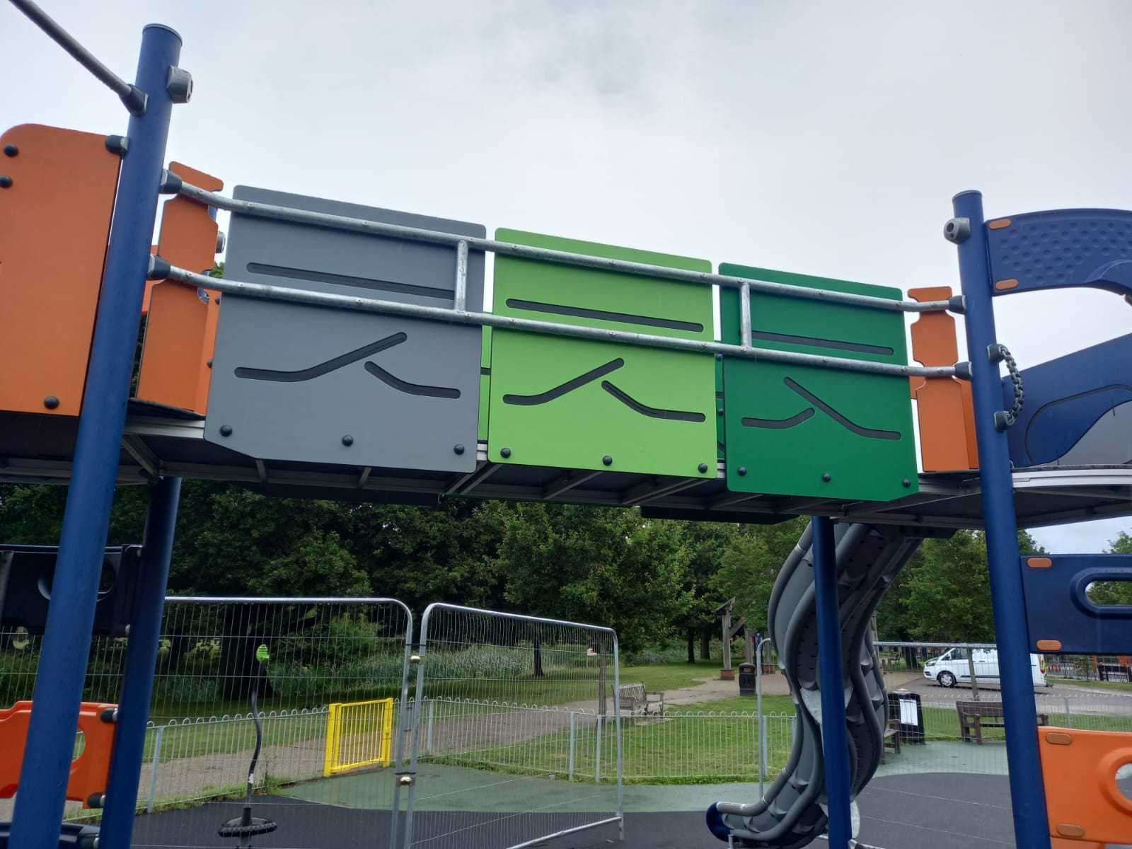 The new equipment at the park in Ashford. Picture: ABC
