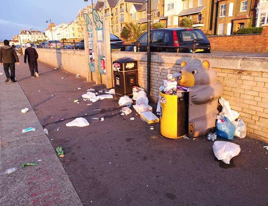 Litter blighting Herne Bay promenadeStock picture: Peter Hopkins