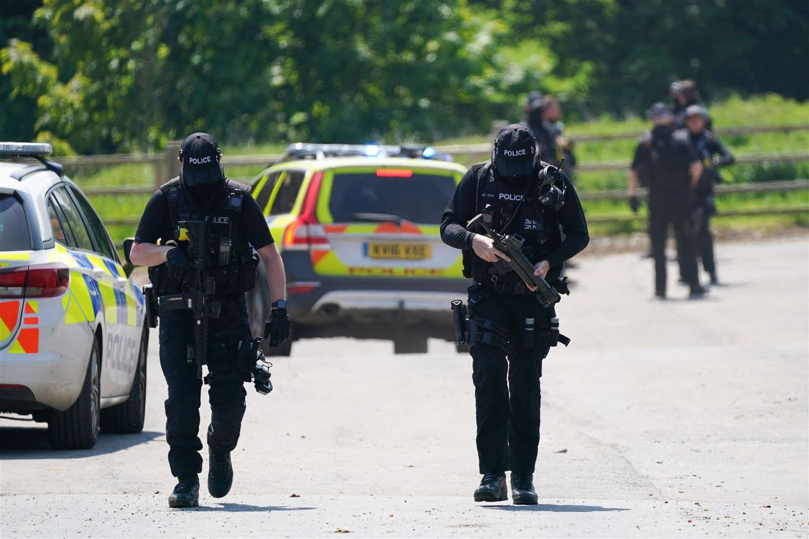 Armed police helped to arrest the suspect (Joe Giddens/PA)