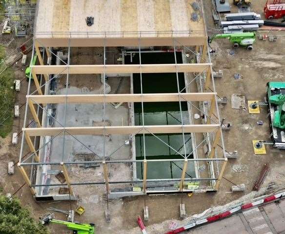 Progress on the Splashes leisure centre in Rainham. Picture: Philip Drew