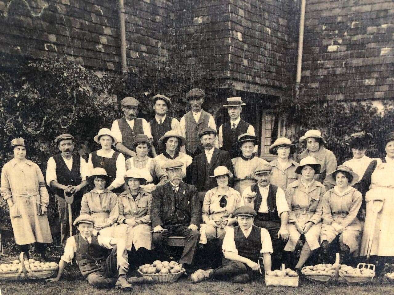 The gardening teams at Hever during Lord Astor's time