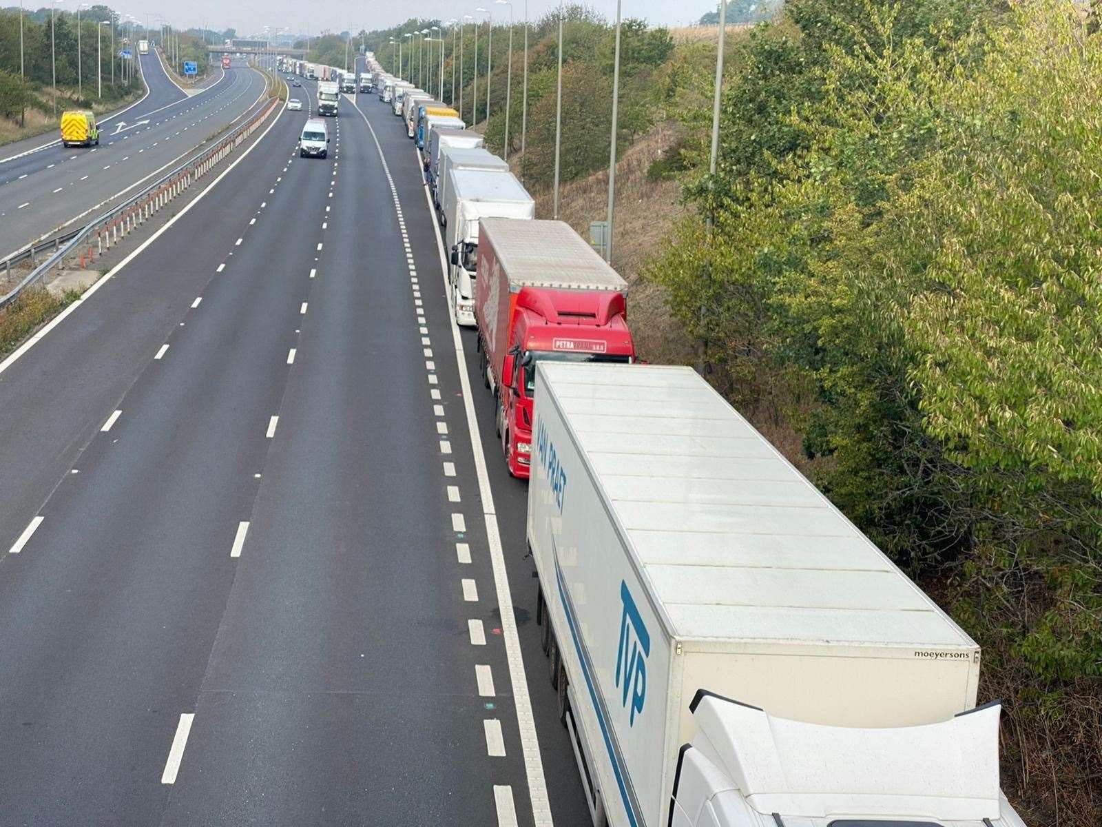 Architects say a lorry park housing 7,000 trucks would be the size of four Bluewater shopping centres
