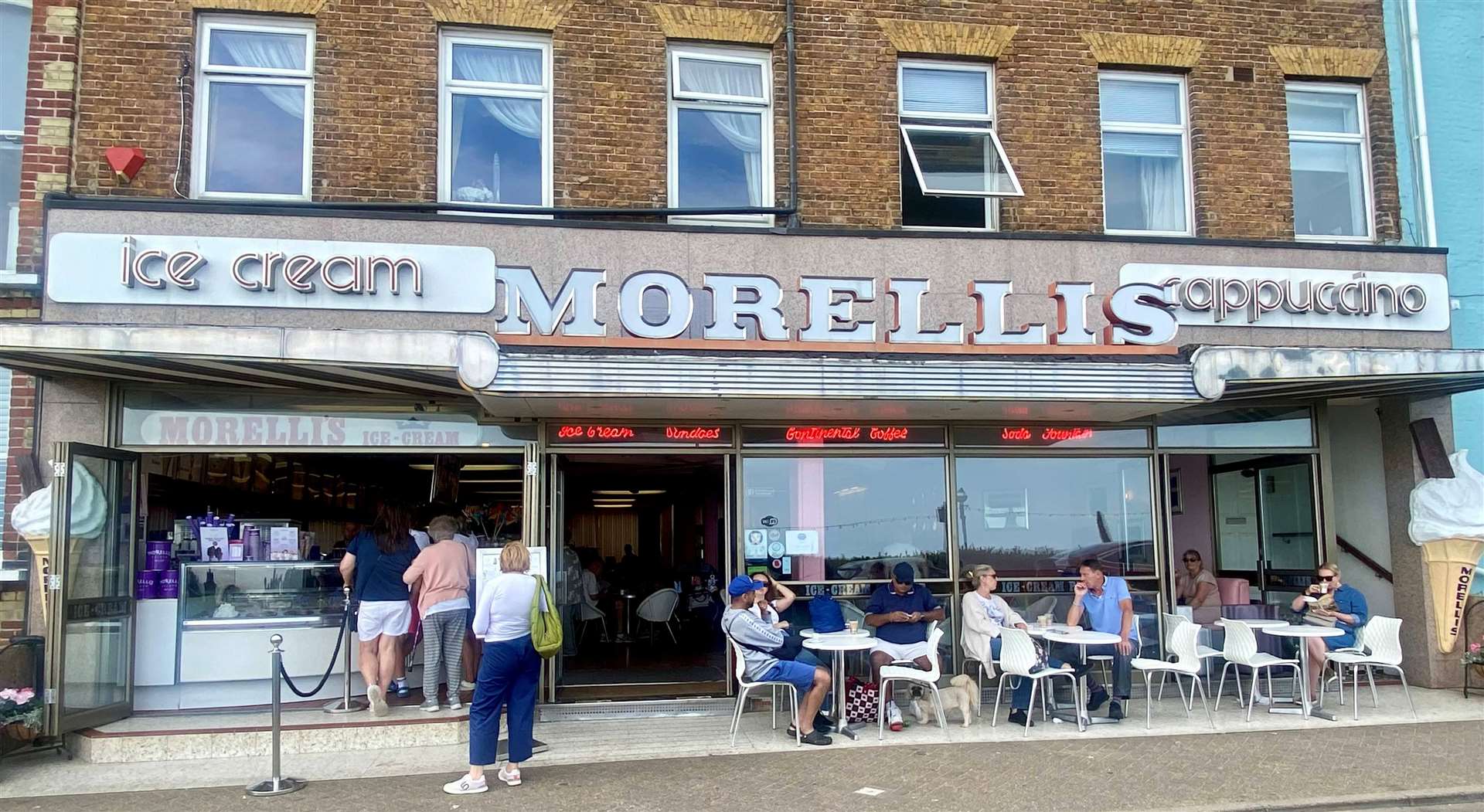 It wasn’t too busy inside during our visit, but there was a constant queue for takeaway ice cream