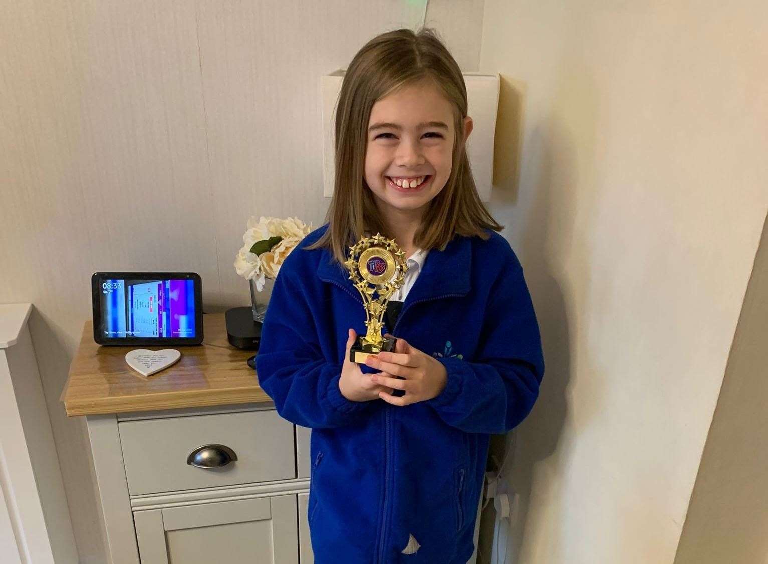 Eight-year-old Brooke Cressey, from Sittingbourne, has won a national times table contest – beating almost 400,000 others youngsters