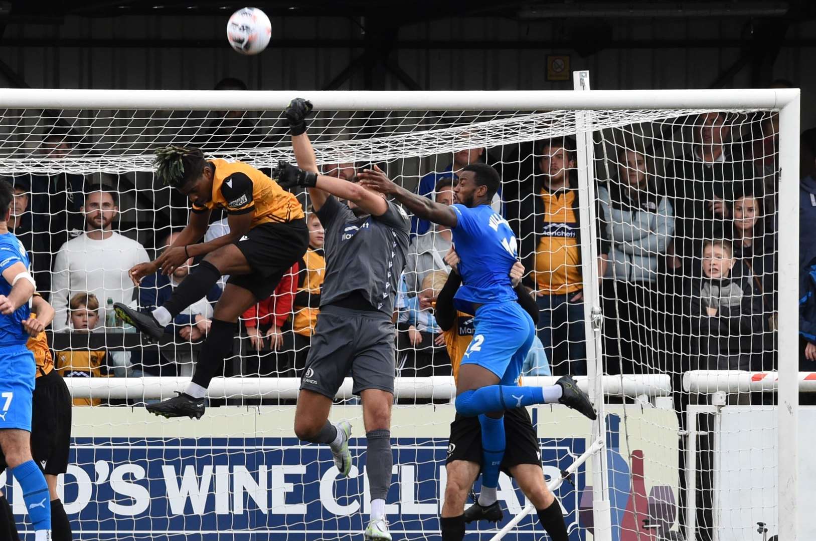 Tom Hadler was back in goal for Maidstone's game against Chesterfield. Picture: Steve Terrell