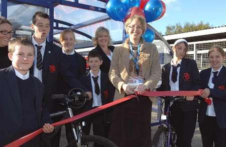 Opening of the new weatherproofed storage centre by Michelle Matthews, from Kent Highways. Picture: BARRY GOODWIN