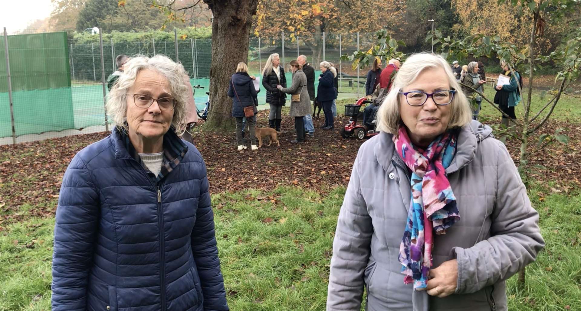 Volunteer tree wardens Sarah Deeson and Frances Beaumont