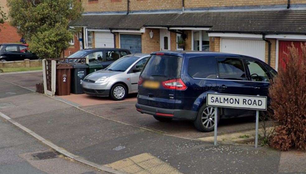 A fire broke out in a bin in a kitchen in Salmon Road, Dartford