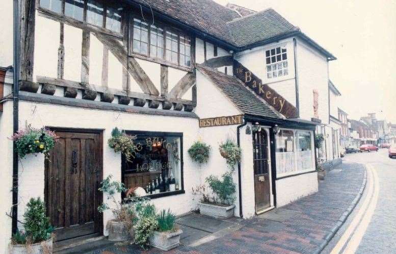 Owner Ric Thornhill and family outside Town House Cafe in 1994