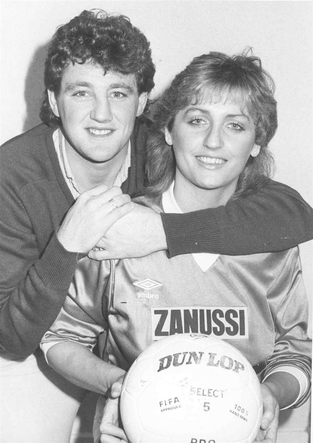 Newcastle United manager Steve Bruce pictured in his playing days at Gillingham with his wife Jan in 1984. He made more than 200 appearances for the club before being signed by Norwich