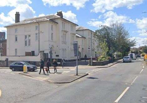 Westree Road in Maidstone was shut after a crash at the junction with Tonbridge Road. Picture: Google