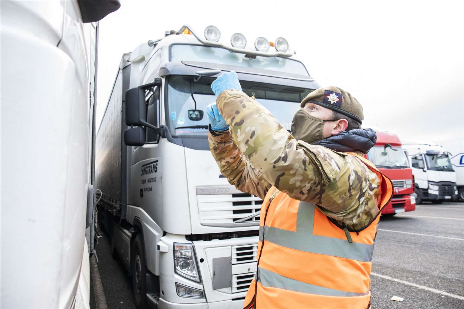 Members of the British Army were called into give Covid-19 tests to lorry driver's attempting to cross the channel into mainland Europe before Christmas