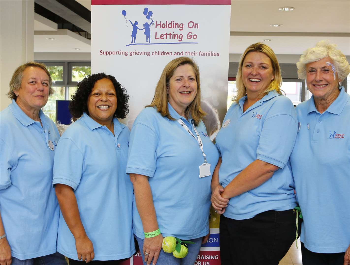 Family fun day for charity's 20th anniversary. From Left: Pictured are Dawn Bradley, Caroline Gaskin, Caroline Ford (CEO) Ess Savidge.