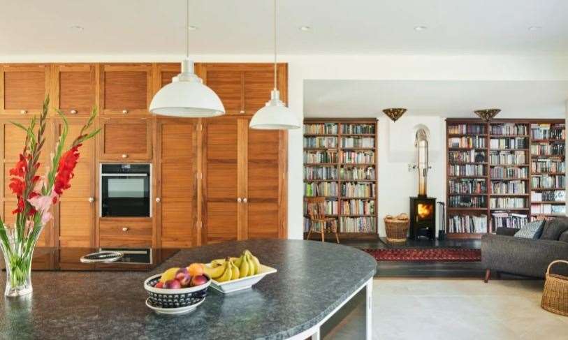 The library and the kitchen have original features Picture: The Modern House