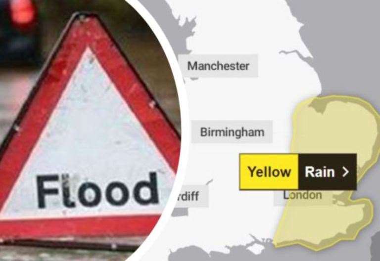 Flood alerts issued across Kent after heavy rainfall