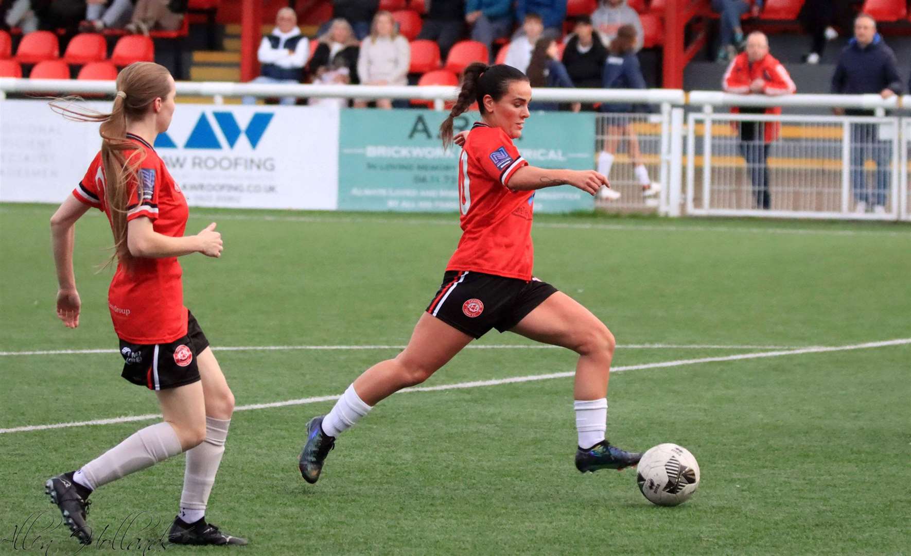 Darcy Wells on the ball for Chatham Town Women. Picture: Allen Hollands