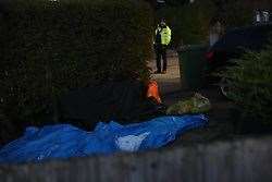 Police at the scene of the murder in Caley Road, Tunbridge Wells. Picture: UKNIP