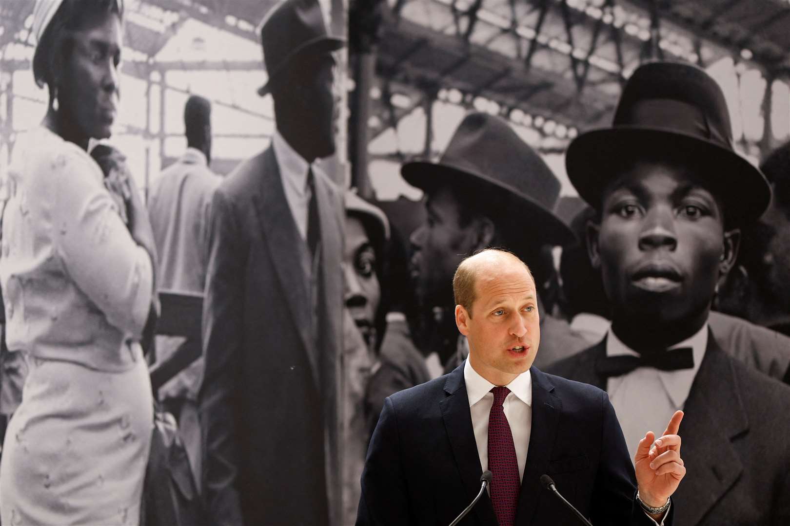 The Duke of Cambridge speaking at the unveiling of the National Windrush Monument (John Sibley/PA)