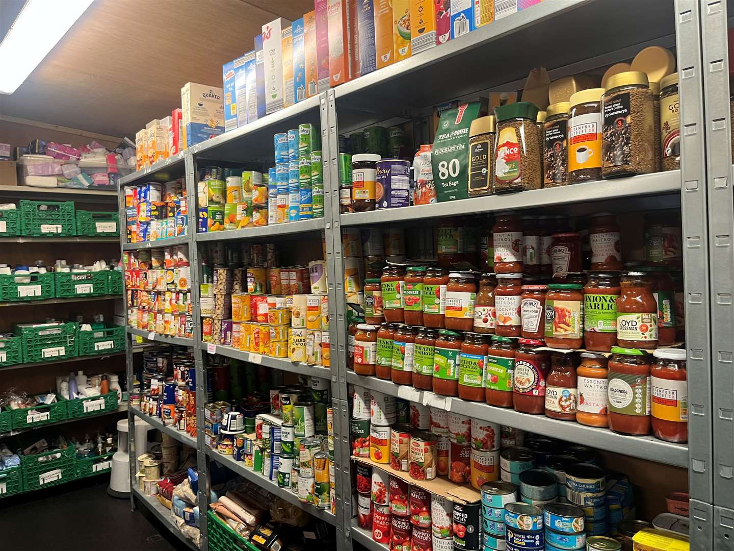 The Maidstone Homeless Care food for thought shed where parcels are packed