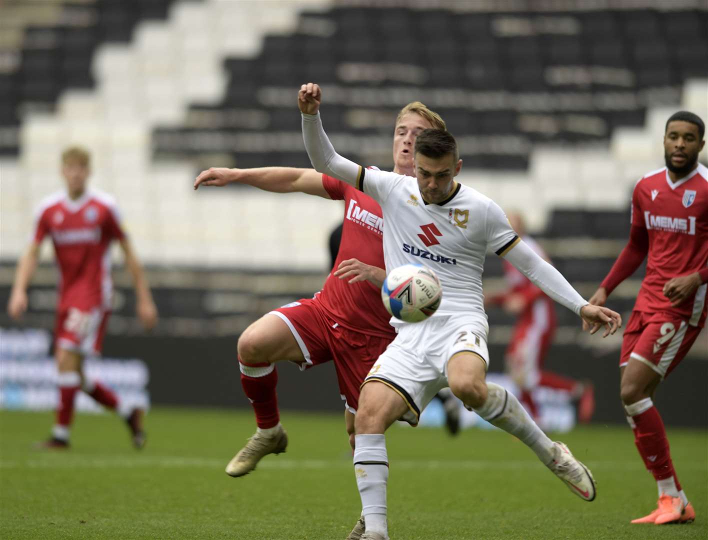 MK Dons beat Gillingham 2-0 at Stadium MK earlier in the season Picture: Barry Goodwin
