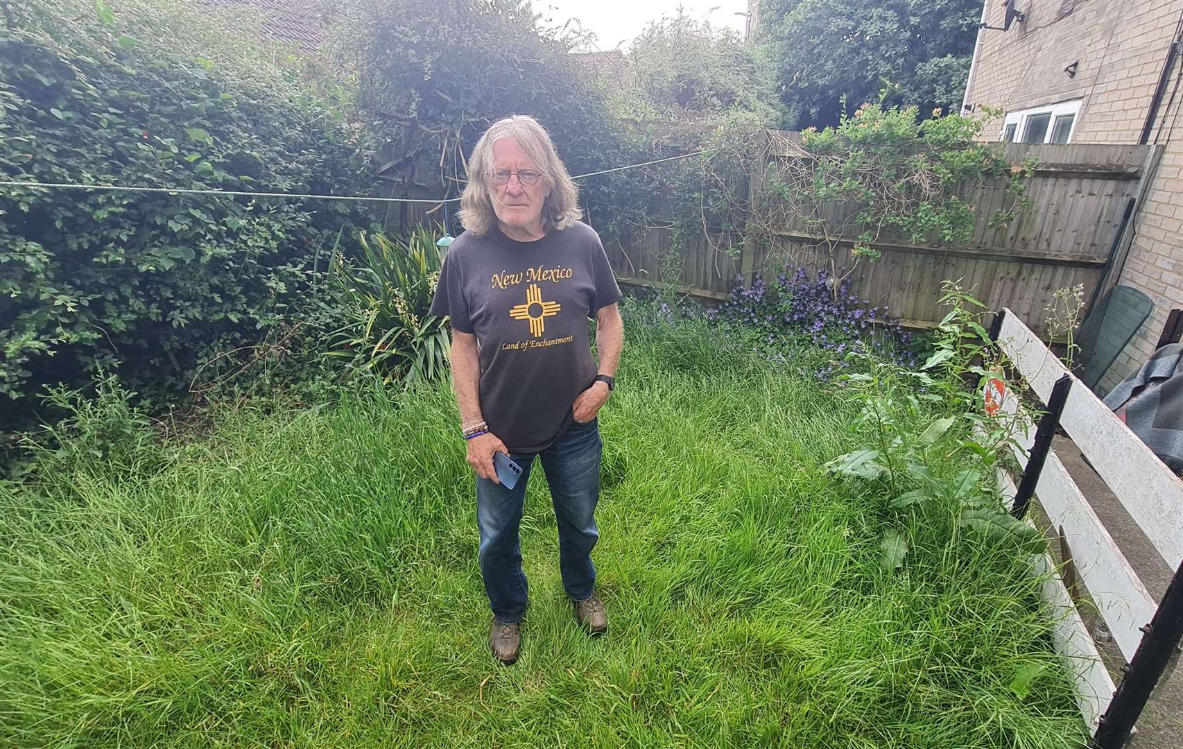 Andy Ashenhurst, who taught at University of Kent, needs a green bin to cope with his garden