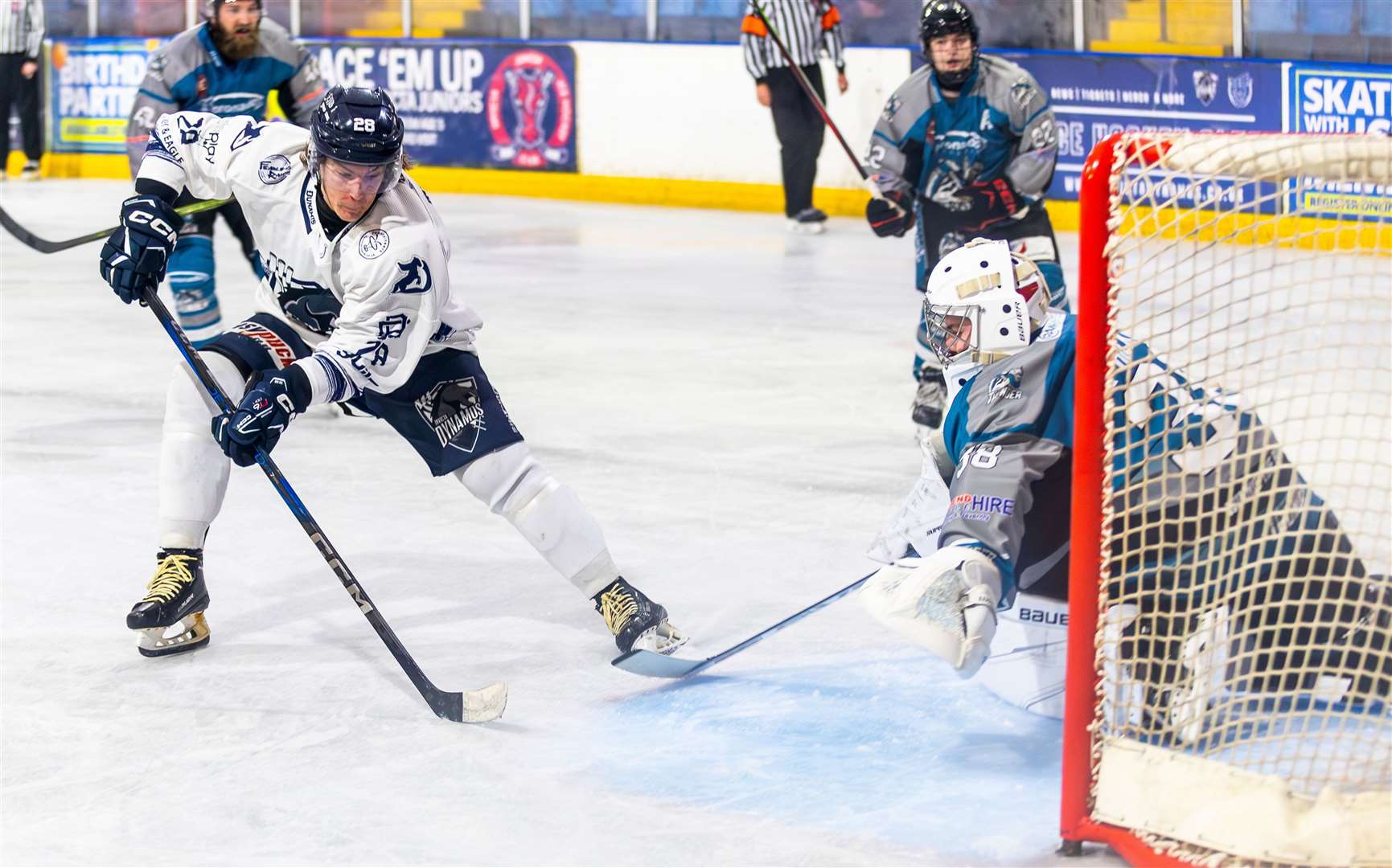 Mads Thune scored three for Dynamos against Milton Keynes Thunder Picture: David Trevallion