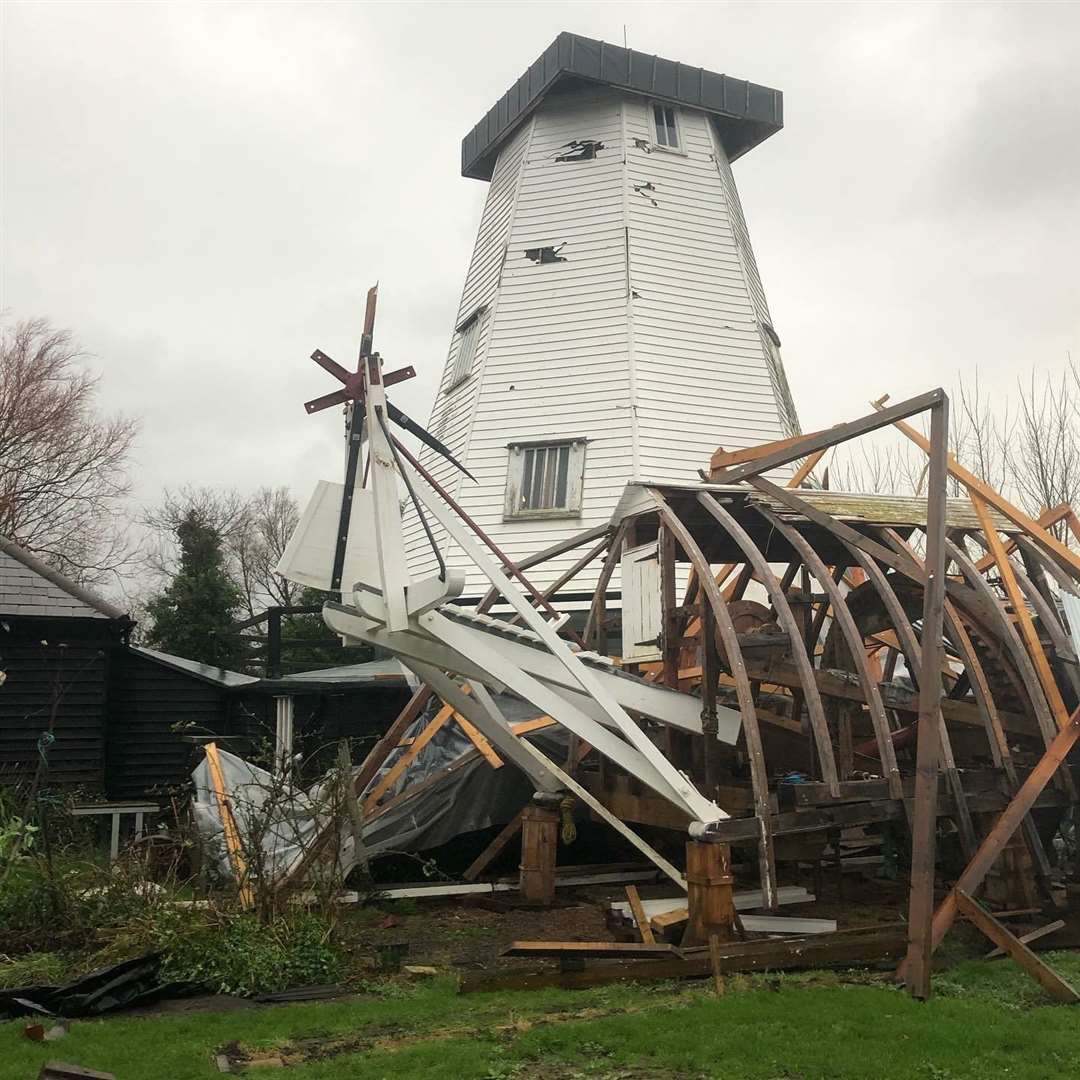 Damage was caused to the main body of the mill Picture: Kate Coles