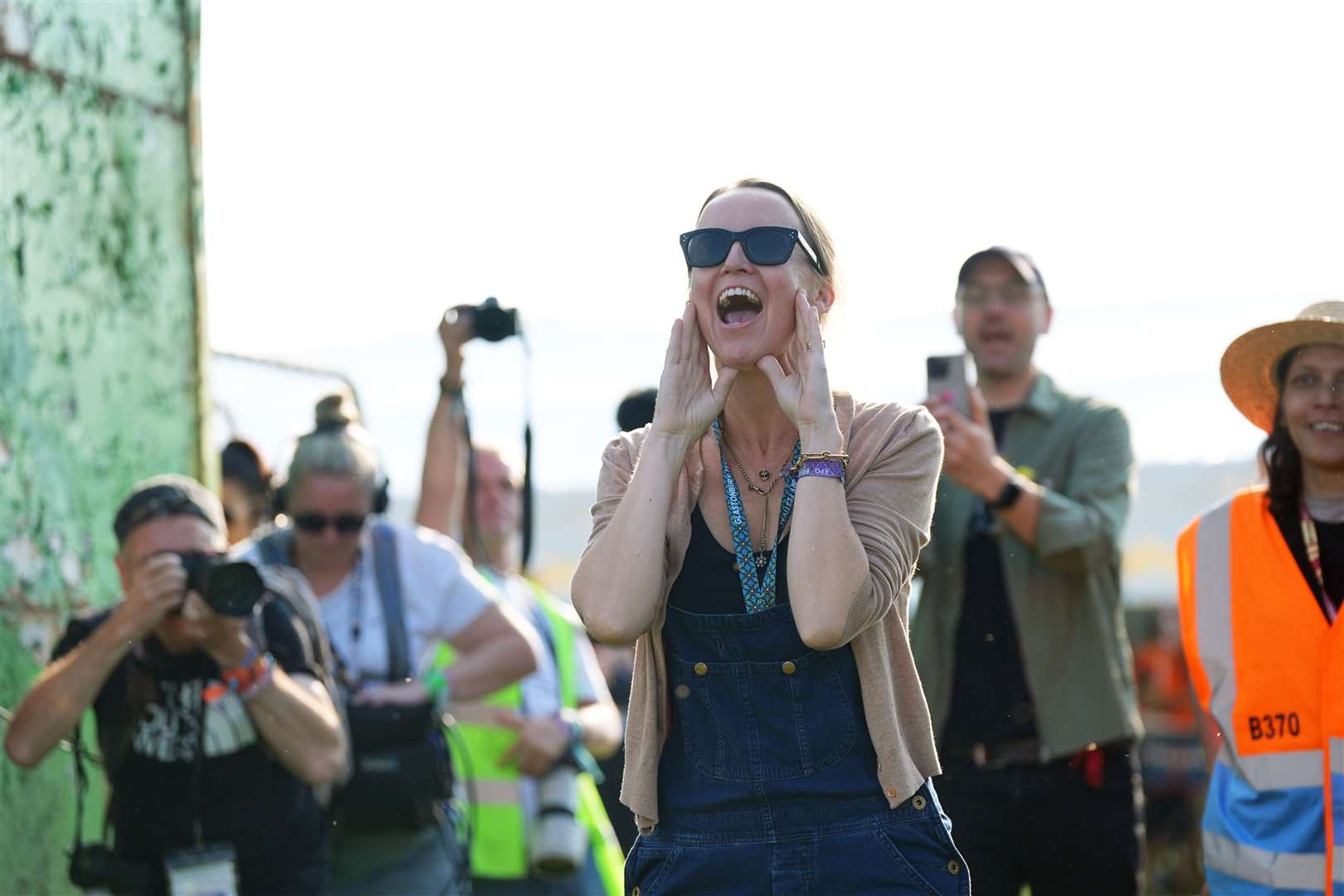 Emily Eavis opened the gates to start the festival (Yui Mok/PA)