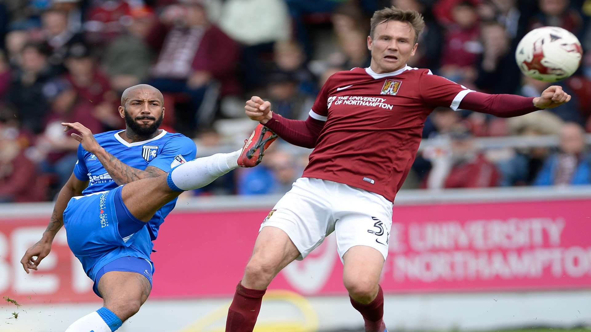 Josh Parker in action for Gillingham Picture: Ady Kerry