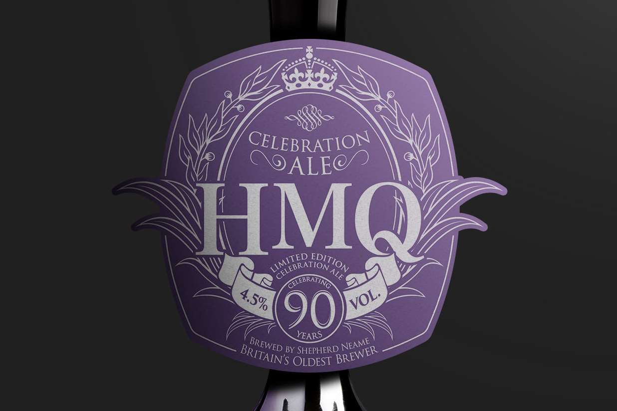 HMQ specially brewed for the Queen's birthday by Shepherd Neame