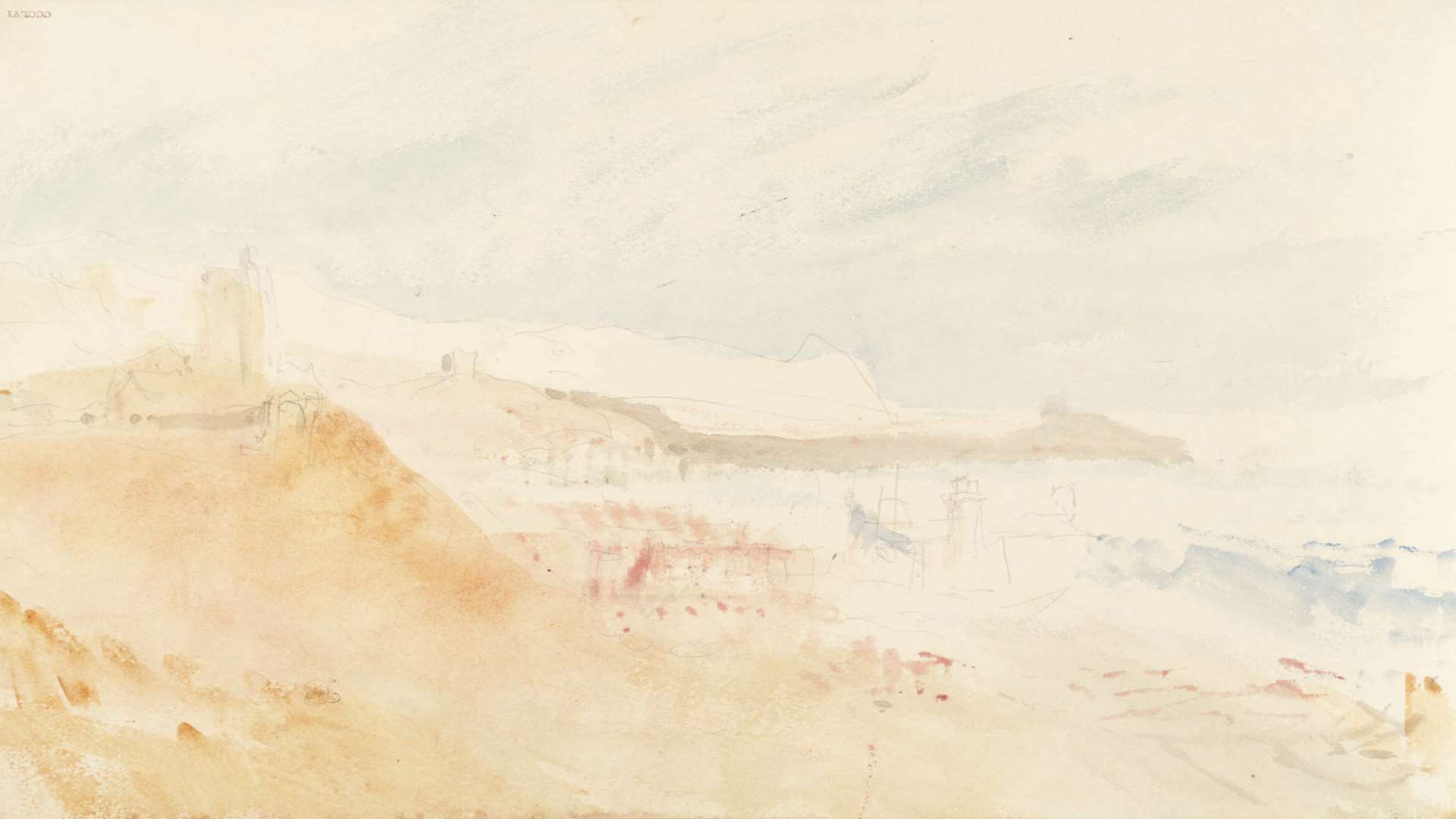 'Folkestone, with the Church of St Mary and St Eanswythe and a Martello Tower in the Distance 1845' by Turner. Picture: Tate collection