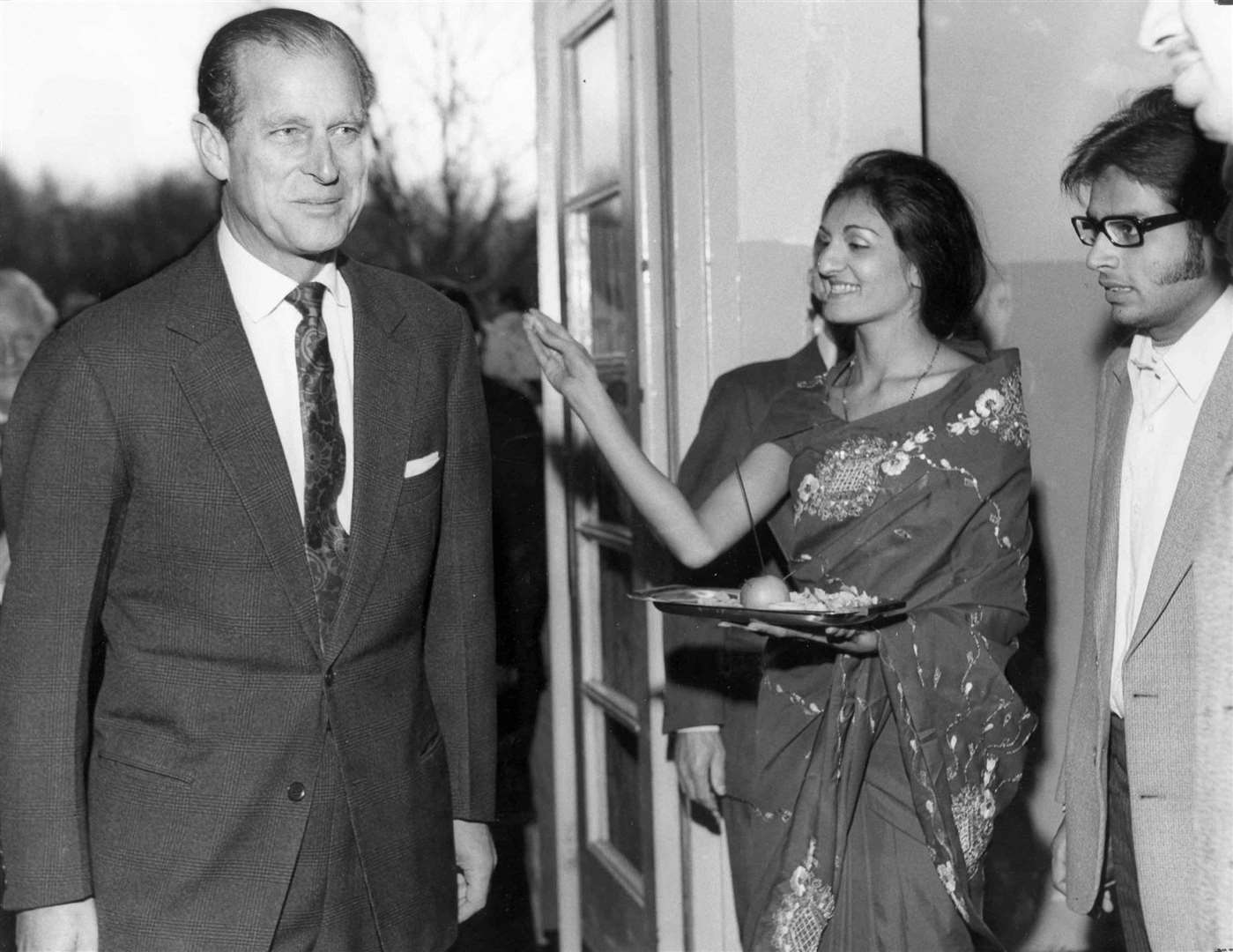 The late Duke of Edinburgh visiting the West Malling camp in 1972