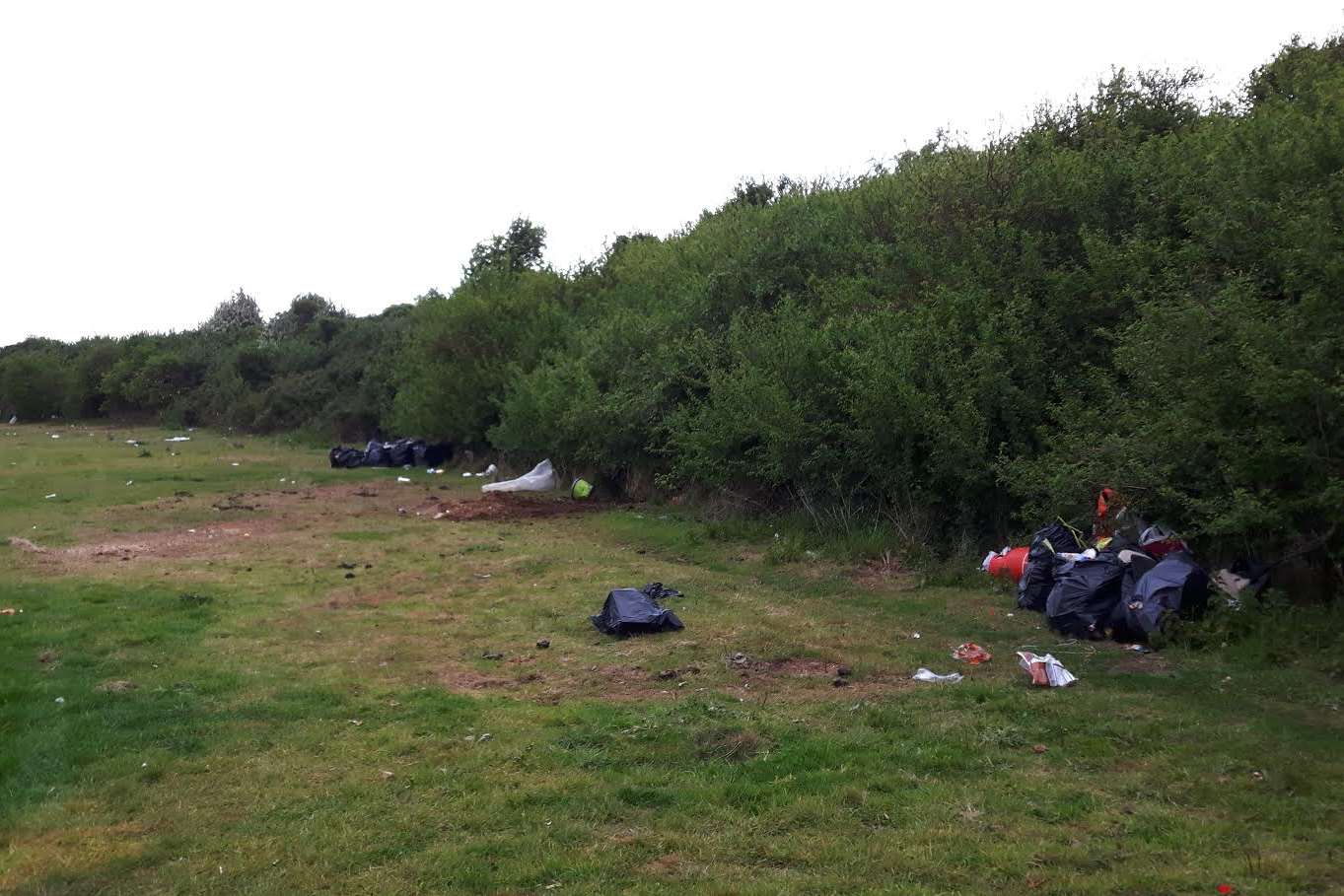 Rubbish was left at Riverside Country Park